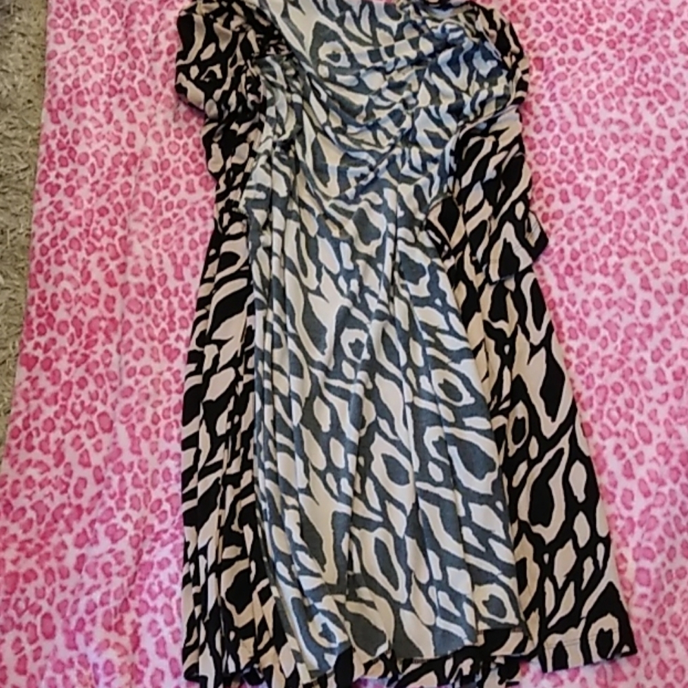 Wrap dress and black designed dress